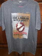 Ghostbusters Have a Problem With A Ghost 1984 Mens Vintage Throwback T-Shirt L.