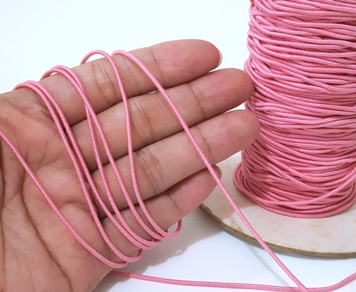 Appr 1.5mm wide - 5- 20yds Rose Pink ElasticThread Cord ET74 - Picture 5 of 9