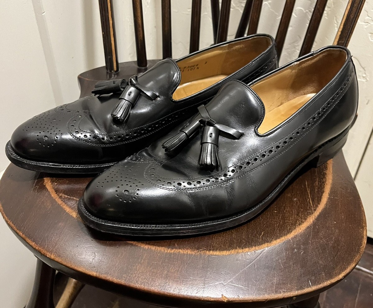 Johnson & Murphy Aristocraft Wingtip Black Mens Dress Shoes Size