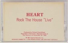 HEART: Rock The House  Live  PROMO Advance Cassette Tape Rock