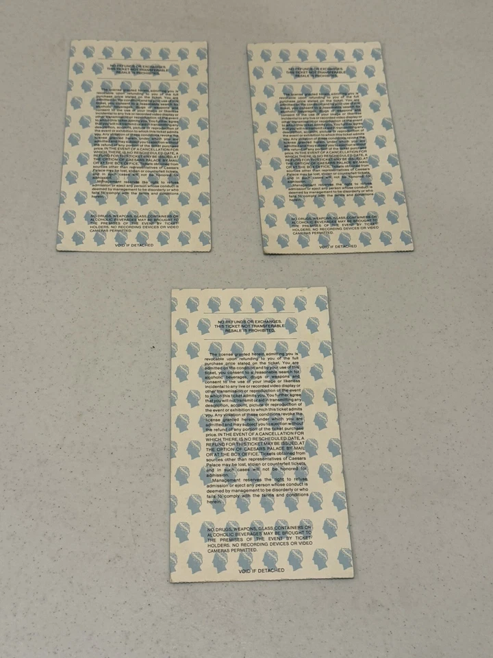 THE WAR LEONARD VS HEARNS II - 6/12/1989 - 3 Tickets (2 Signed By Thomas Hearns) - Image 2 of 4