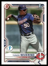 Yunior Severino 2021 Bowman 1st Edition #BFE-140 Minnesota Twins