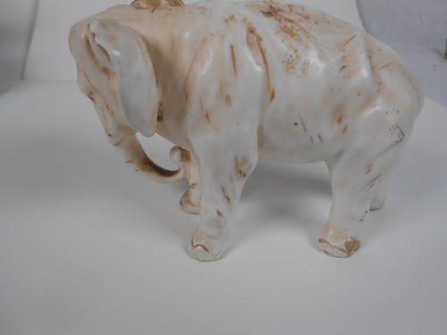 Ceramic Elephant Numbered 871 Cream with Brown Highlights - 第 3/10 張圖片