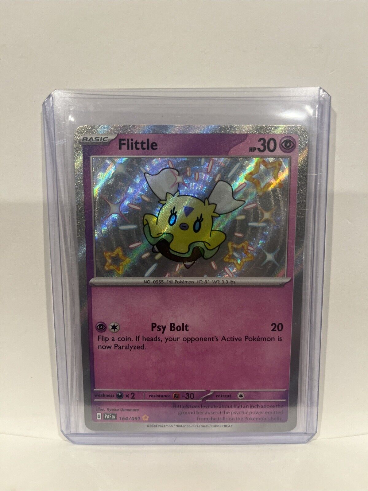 Pokemon x1 Flittle - SV: Paldean Fates (Shinny Holo Rare 164/091) MINT