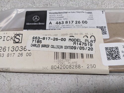 Mercedes-Benz G63 AMG Rear Emblem NEW Genuine OEM A4638172600 2019 - 2023 - Picture 5 of 7
