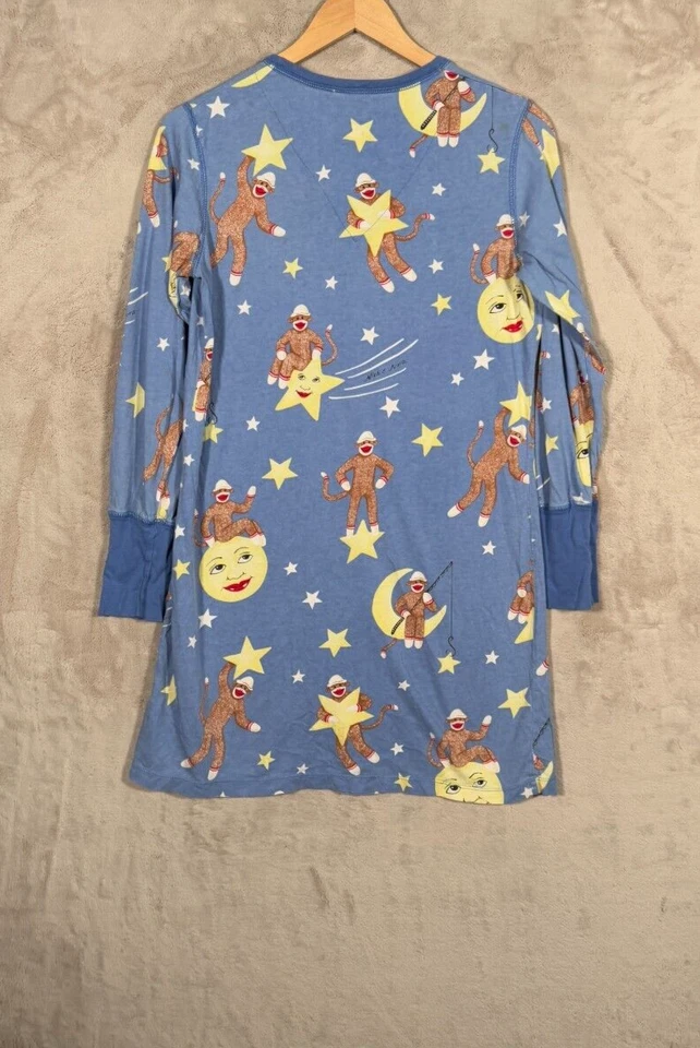 Nick And Nora Nightgown Women’s Size Small Monkeys Blue - Image 2 of 4