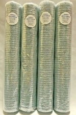 10 Yards Long x 20.5 Wide Mesh Ribbon SILVER COLOR 4 Rolls Free Shipping