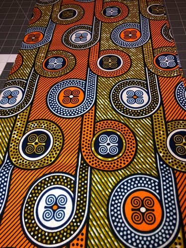Julius Holland Bronze Circle Ankara West African inspired - Picture 7 of 12