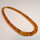 Genuine Vintage Baltic Amber Stone Beads Polished Necklace Baltic Amber Jewelry