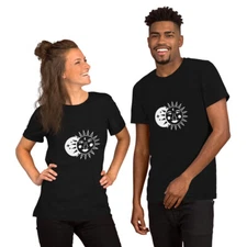  Sun and MoonShort-Sleeve Unisex T-Shirt