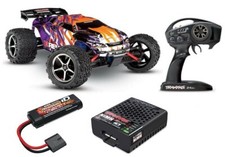 Traxxas 71076-8 E-Revo VXL 1/16 Brushless TSM RTR + Akku & USB Ladegerät Lila