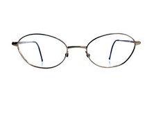 VTG Gucci Gold Bronze Oval Eyeglasses W Flex Temple Italy GG2641 3XG 50 19 130