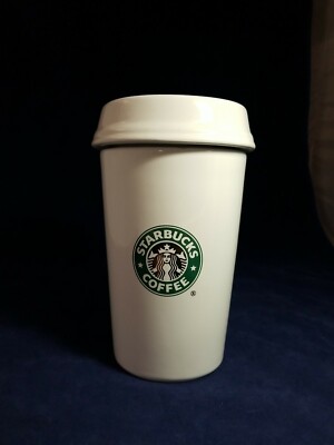 Starbucks Ceramic Coffee To Go Cup Canister Cookie Jar 8 1/2
