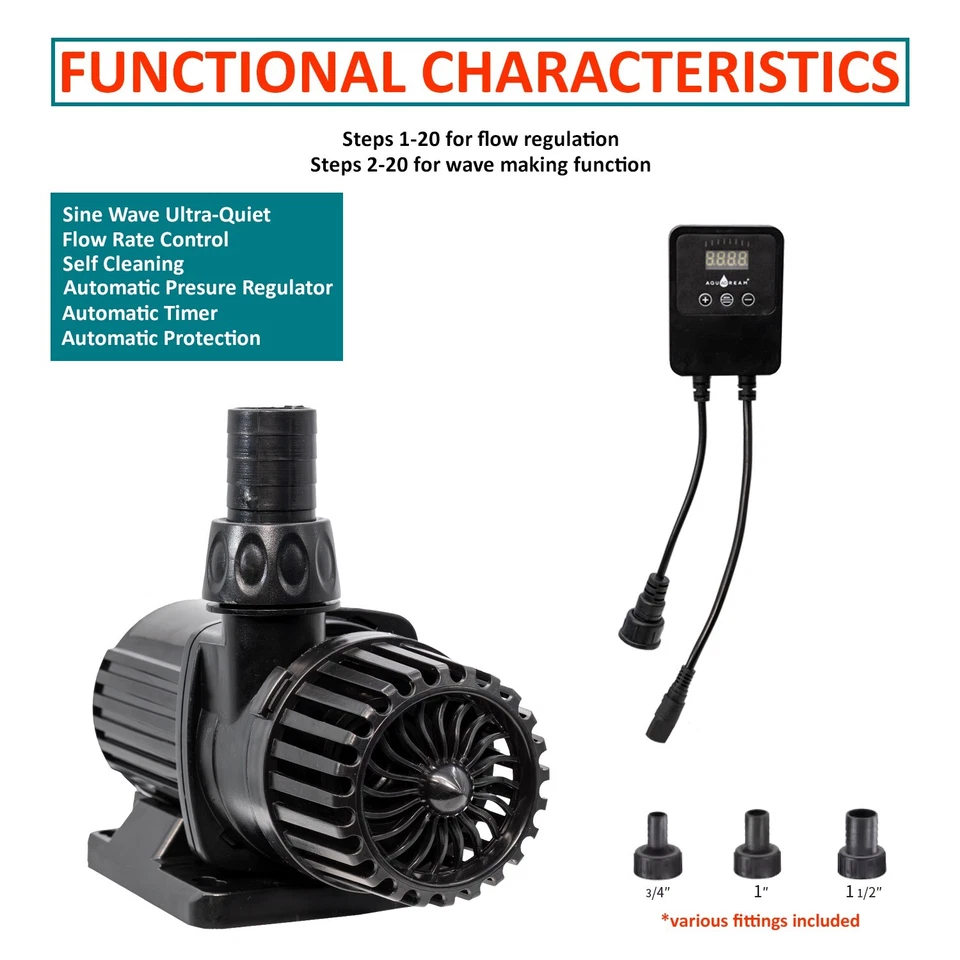 Bomba de agua 1600 GPH apta para pecera estanque cascada acuario bombas (recogida) Foto 4 de 4