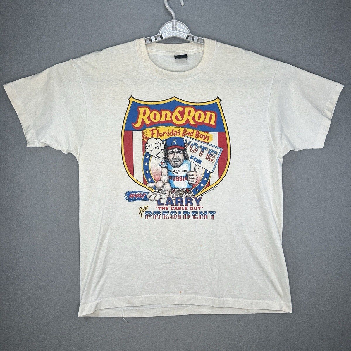 サ*ル様 90's THE CABLE GUY tee Vintage The Cable Guy Jim Carey Get Wired 1996 Film Promo T