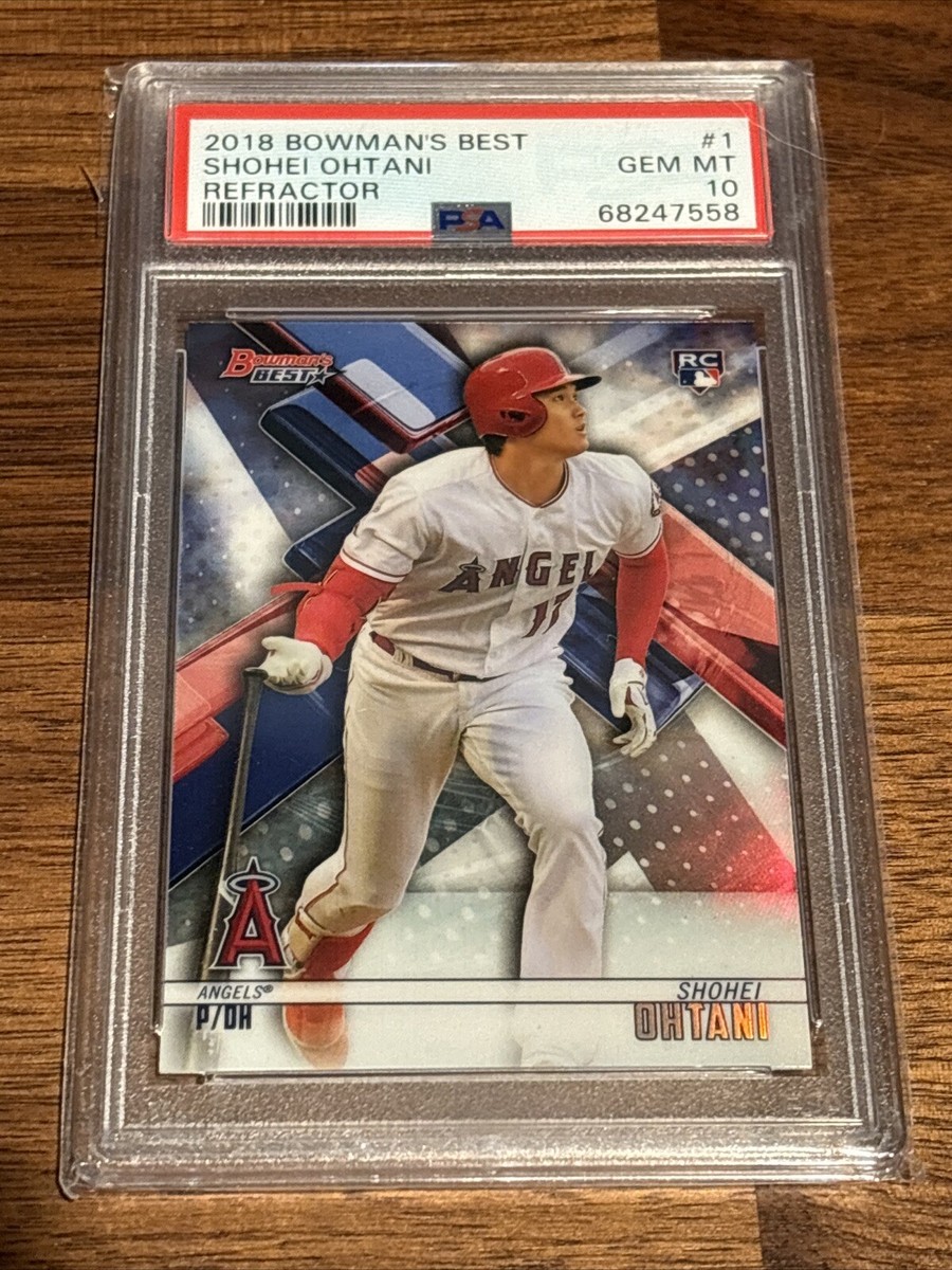 大谷翔平 2018 Bowman's Best Refractor 🔥 2018 Bowman's Best - Shohei Ohtani Rookie Refractor - PSA