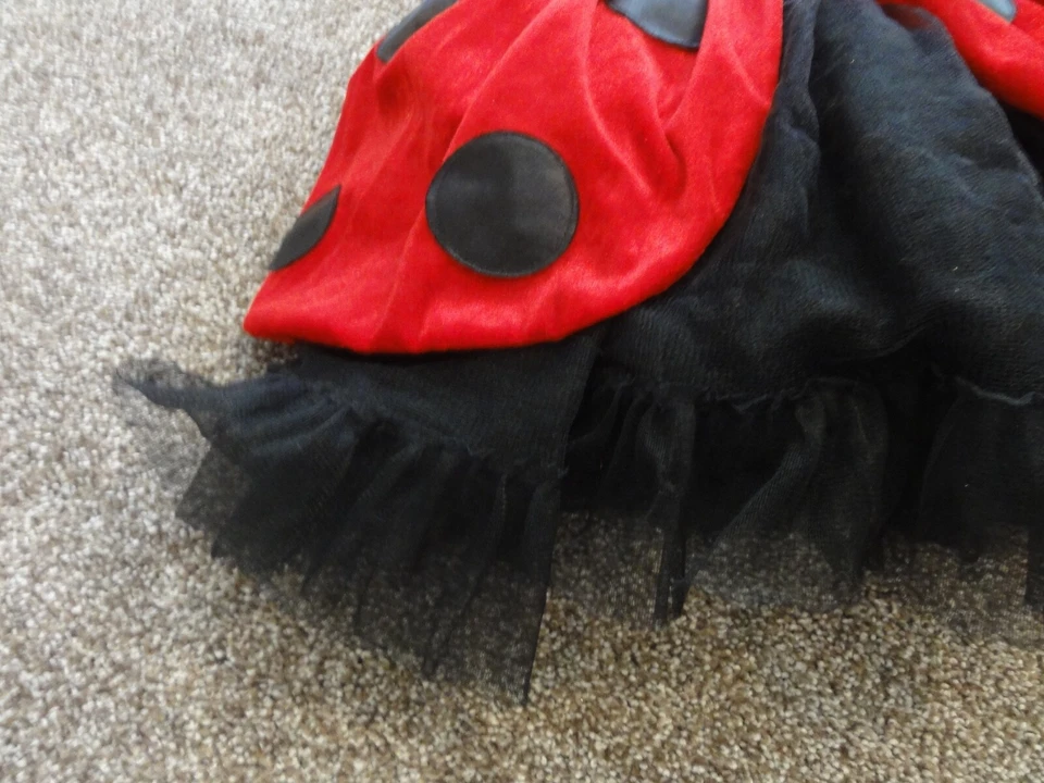 VESTIDO DISFRAZ NIÑA ROJO Y NEGRO LADYBUT TALLA 4T POR FAIRY DUST - SIN ALAS Foto 4 de 4