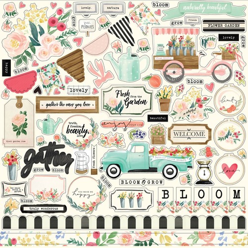 New Carta Bella FLOWER MARKET 12" x 12" Collection Kit Scrapbook Card Paper 2/19 - Picture 2 of 3