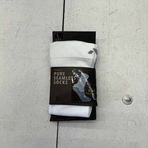 Anodyne weiß reine nahtlose Crew-Socken für Herren Größe Large NEU