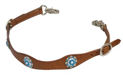 Western Saddle Horse Blue Bling! Wither Strap to hold up the Breast Plate Collar