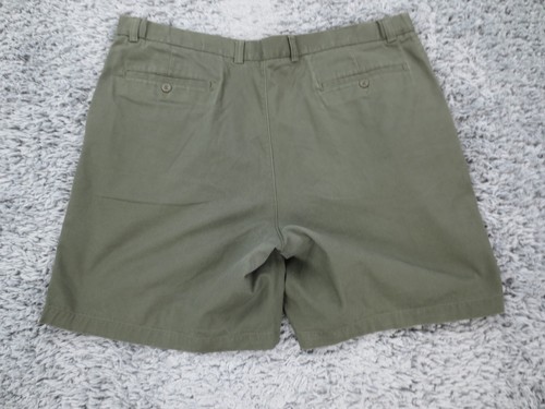 Puritan Shorts Men 42 Green Twill Blend Pleated Front Chino Pockets Casual *Read - Picture 13 of 15
