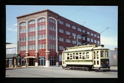 Train Railroad postcard AVD Main Street Trolley #187 Memphis TN 1993 TP109
