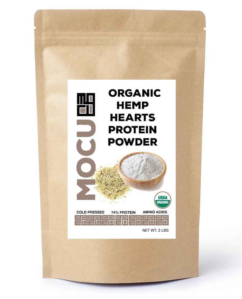 CERTIFIED ORGANIC HEMP PROTEIN POWDER - 74% PROTEIN - Image 3 of 4