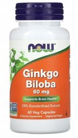 Now Foods Ginkgo Biloba 60Mg 60 Kapseln Ginkgo