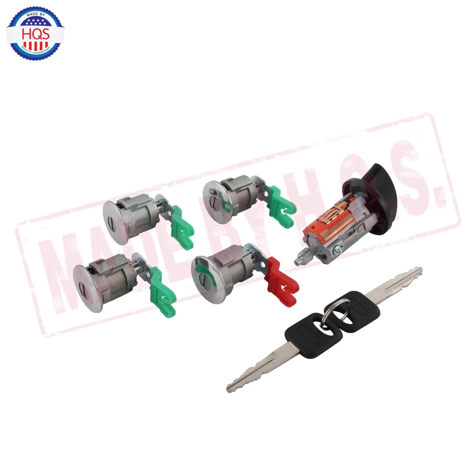 Cilindro de ignição e quatro (4) conjunto de fechaduras de porta para Ford Econoline Van E150 E250 E350 - Imagem 2 de 4