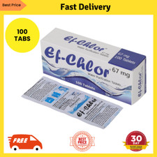 67 Mg Water Purification Tablets - Pack of 100 Tablets / 1 Tablet Purifies 10 Li