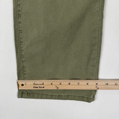 Kensie Pants Womens 12 Green Flare Crop High Rise Savannah Twill Casual Neutral - Picture 19 of 19