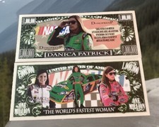 DANICA PATRICK Novelty Dollar Bill comes In a Free Soft Polly Sleeve