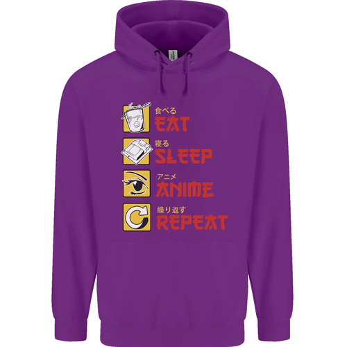 Eat Sleep Anime Repeat Childrens Kids Hoodie - Picture 17 of 88