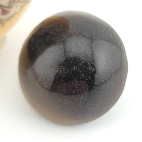 Antica bottiglia da fiuto originale firmata cinese vetro dipinto al rovescio doppia figura - Foto 6 di 18