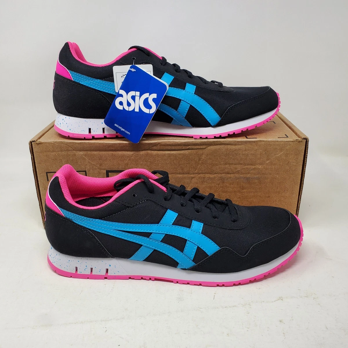 Queja marxismo moneda Mens Asics Curreo Casual Walking Shoe/ Black Blue Pink / HN537 9039/NEW/  Size 10 | eBay