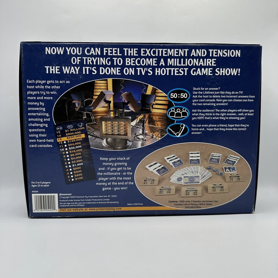 Who Wants To Be A Millionaire Board Game 2000 Pressman Complete - Image 2 of 4