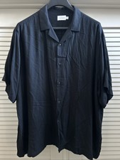 ASOS Mens Short Sleeve Shirt Black Topman XXL 