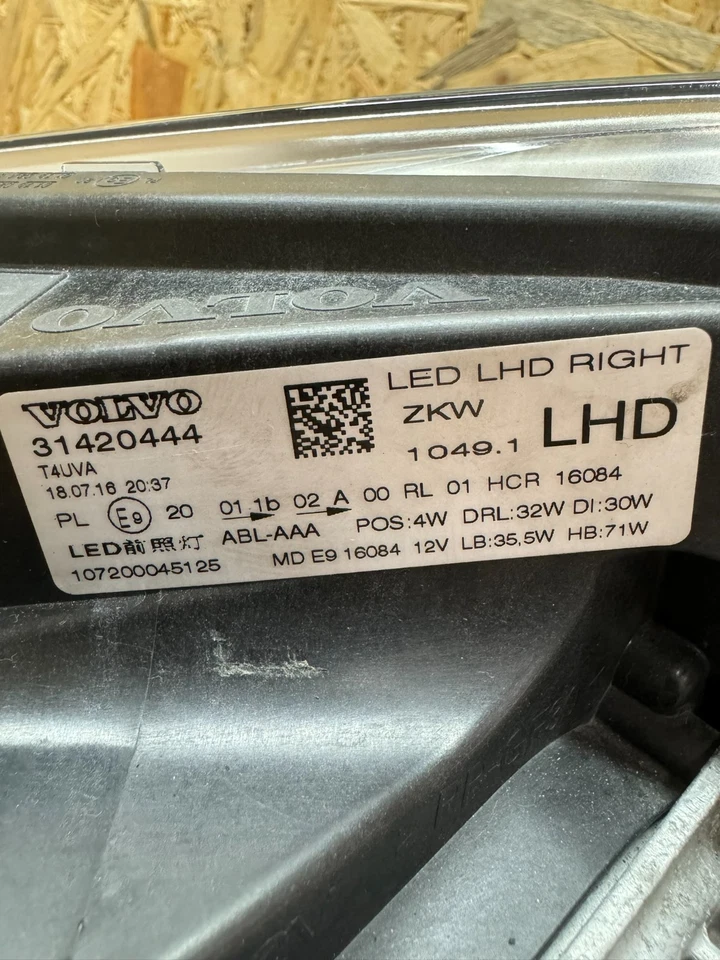FULL LED KOMPLETT SCHEINWERFER RECHTS ORIGINAL VOLVO V40 II 31420444 bj 16- - Bild 4 von 4
