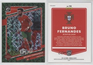 2021-22 Panini Donruss Road to Qatar Optic Green Velocity Prizm Bruno Fernandes