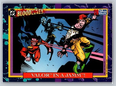 1993 SkyBox DC Bloodlines #26 Valor in a Jamm Heroes DC Comics Trading Card