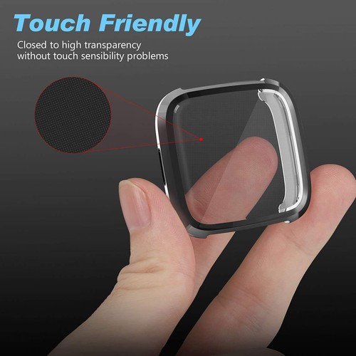 2 Pack Case Compatible with Fitbit Versa 2 Screen Protector, Soft TPU Full Cover - Picture 4 of 7
