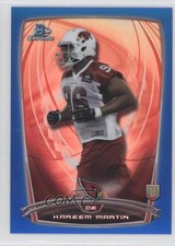 2014 Bowman Chrome Blue Refractor 144/199 Kareem Martin #173 z6b
