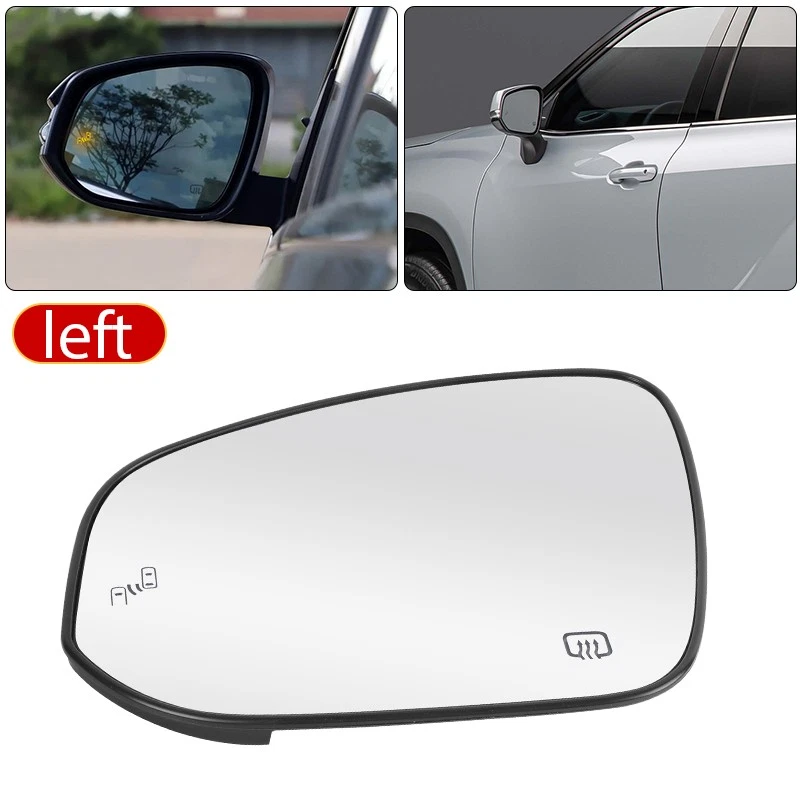 Mirror Glass Heated Blind Spot Left Side For Toyota Highlander Grand Highlander