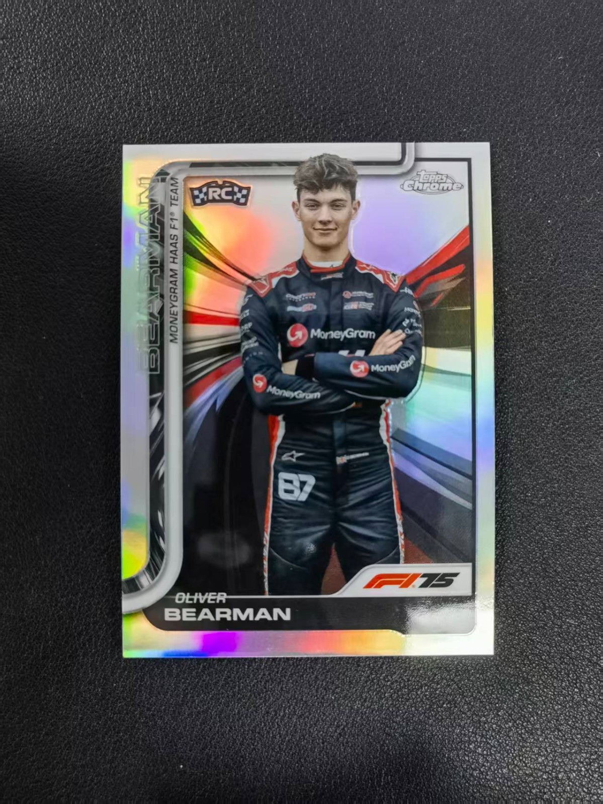 2025 Topps Chrome Formula 1 F1 Oliver Bearman RC Silver Variation #14 MOMO