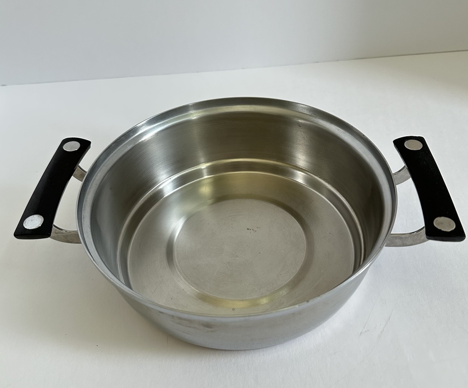 Vtg 8.5&rdquo; Presto Pride 18-8 Stainless Steel Double Handle Saute Skillet Fry Pan