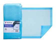 Dealmed Standard Absorbency Disposable Medical Underpads, 2-Ply Tissue Fill, 17"