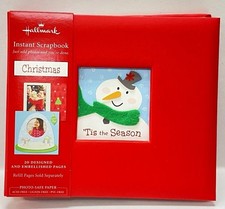 Hallmark Christmas Instant Scrapbook 20 Embellished 6x6 Pages Stickers Snowman