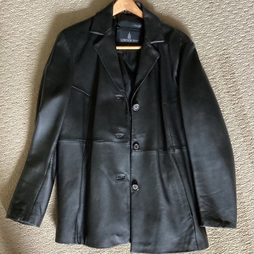 London Fog Women’s Leather Jacket XL Black