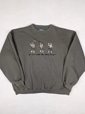 Vintage Big Dogs Sweatshirt Mens 2XL Green Drive With The Big Dogs Golf Crewneck
