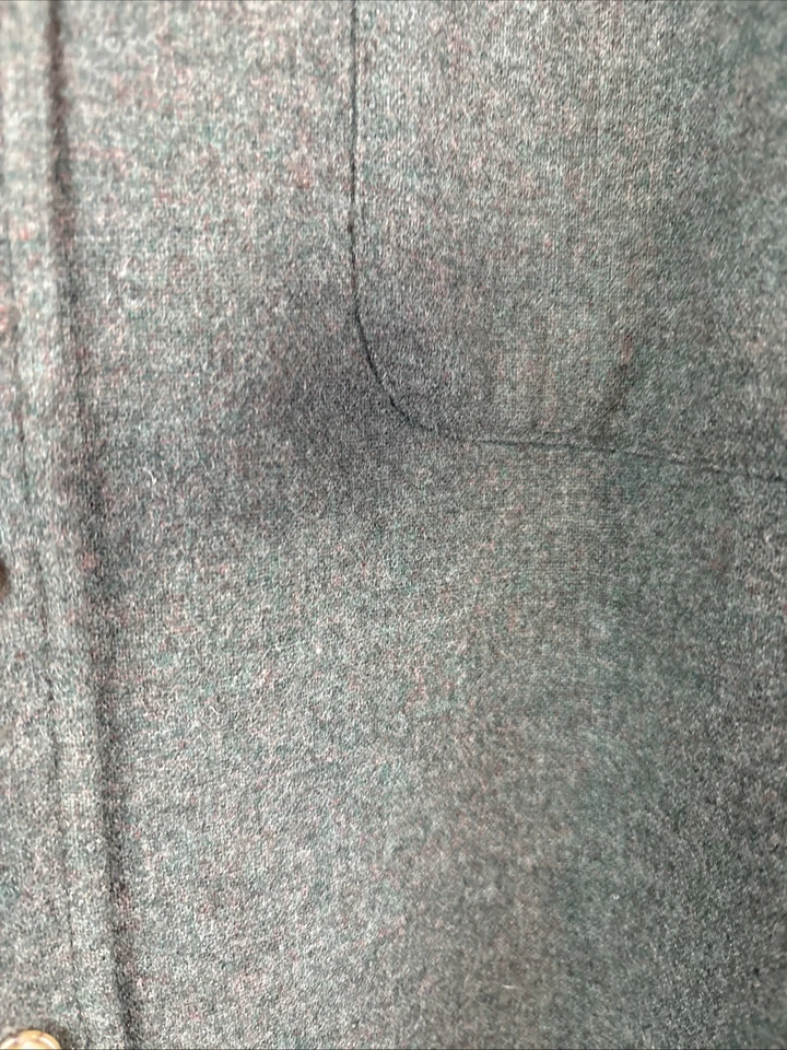 Pendleton - Virgin Wool Button Up Shirt Forest Green With Blemish - Image 2 of 4